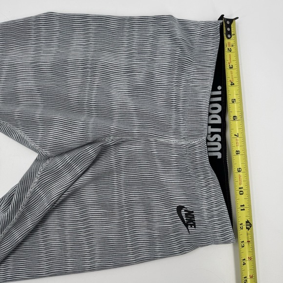 Nike Dri-FIT Black‎ White Stripe Athletic Leggings Women's Size M - Picture 4 of 9